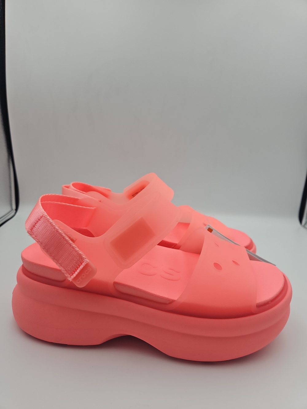 Women’s Platform Sport Sandals in Coral Pink - Picture 4 of 9